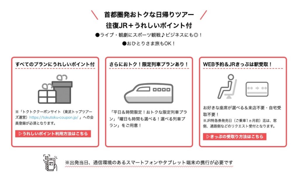 東武トップツアーズ割引クーポンコードまとめ、新幹線日帰り